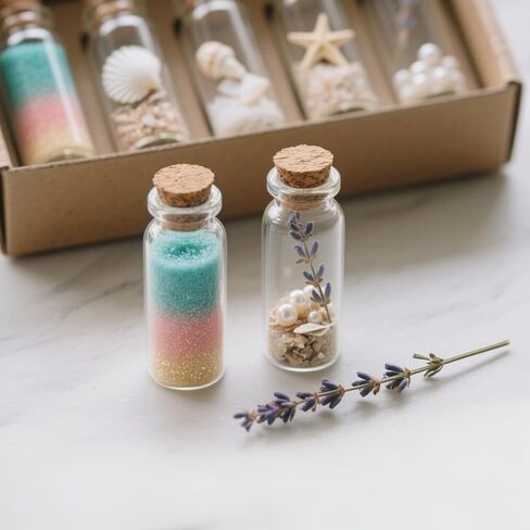 10ml 24 pcs Small Glass Bottles With Corks, USP Type 1 Class A Mini Clear Glass Vials With Corks Stoppers DIY Art Craft Storage Small Jars With Cork Lids for Home and Holiday Party Decoration in Saudi Arabia
