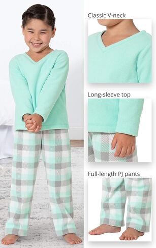 PajamaGram Snuggle Fleece Pajamas For Girls - Fleece Pajamas For Kids in Kuwait
