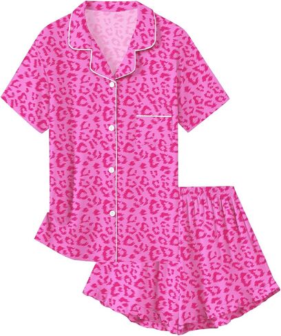 Schbbbta Girls Pajamas Set 2 Piece Button Down Pjs Soft Ruffle Sleepwear Loungewear in Saudi Arabia