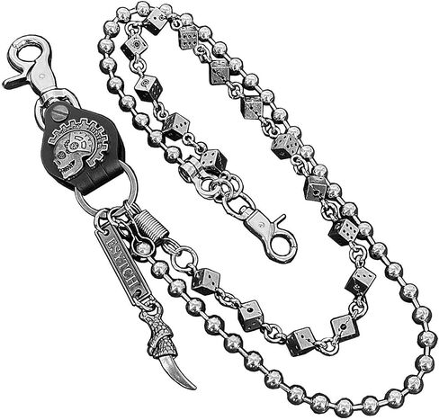 Men Bicycle Strong Heavy Punk Rocker Biker Jeans Pants Chain Studs Keel Key Chain Mens Wallet Chain in Kuwait