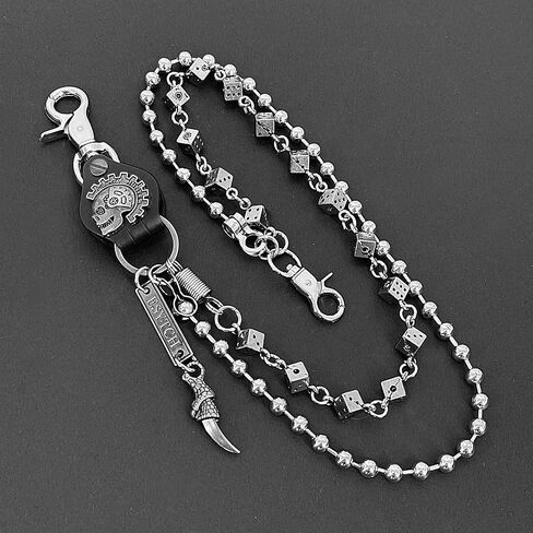 Men Bicycle Strong Heavy Punk Rocker Biker Jeans Pants Chain Studs Keel Key Chain Mens Wallet Chain in Kuwait