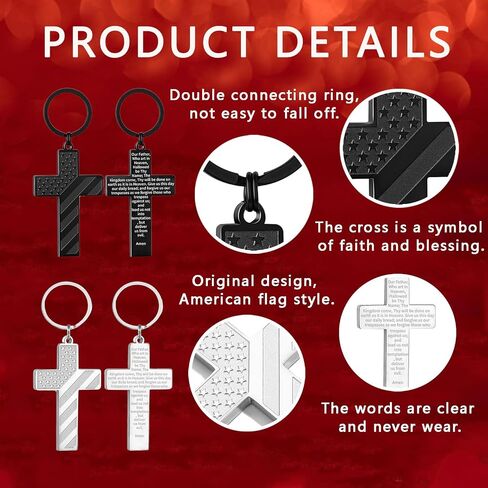 DuoDiner Graduation Gifts-Cross Keychains First Communion Baptism Confirmation Religious Gifts for Men in Saudi Arabia