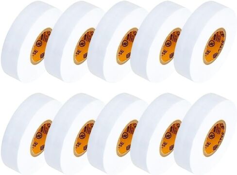 شريط فينيل عازل للكهرباء من PVC باللون الأسود من GTSE - ¾ بوصة × 66 قدم - عبوة ثلاثية - 3 لفات من الشريط الفاخر in Saudi Arabia