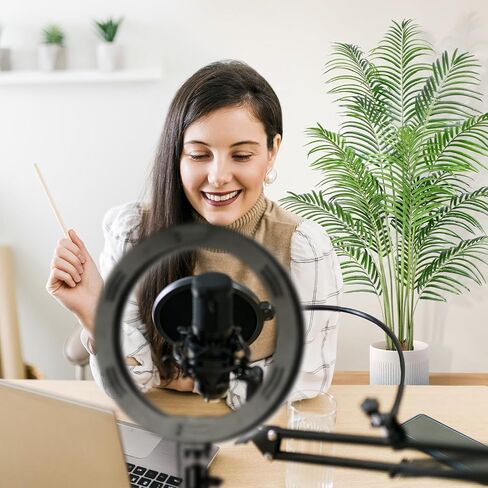 Artificial Palm Tree 6ft Tall Fake Palm Tree Indoor Decor with 18 Trunks and Real Bark Design Faux Tropical Areca Palm Silk Floor Plant in Pot for Home Office Living Room Bedroom Decor 2pcs in Kuwait