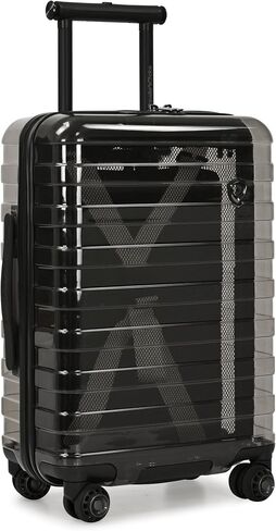Traveler's Choice Transparent Hardside Spinner Luggage, Pink, Carry-On 22-Inch in Kuwait