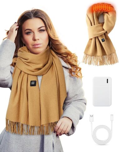 Hicdaw Heated Scarf for Women/Men with 5000mAh Battery - Rechargeable Neck Scarf with Warmer for Women/Men Neck Pain Relief in Saudi Arabia