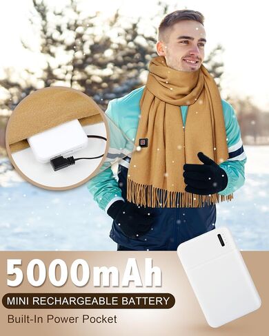 Hicdaw Heated Scarf for Women/Men with 5000mAh Battery - Rechargeable Neck Scarf with Warmer for Women/Men Neck Pain Relief in Saudi Arabia