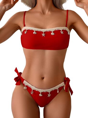 B2Prity Bikini مجموعات للنساء من قطعتين للسباحة للسباحة رفع ربطة عنق التثبيت. in Kuwait