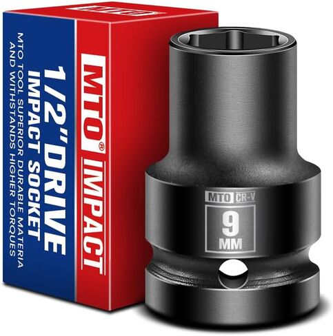 1/2 "محرك أقراص DEEP DEEP DEEP ، مقبس متري من 6 نقاط لصيانة السيارات ، يلتقي CR-V Steel معايير ANSI in Kuwait