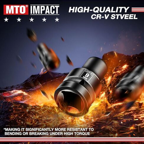 1/2 "محرك أقراص DEEP DEEP DEEP ، مقبس متري من 6 نقاط لصيانة السيارات ، يلتقي CR-V Steel معايير ANSI in Kuwait