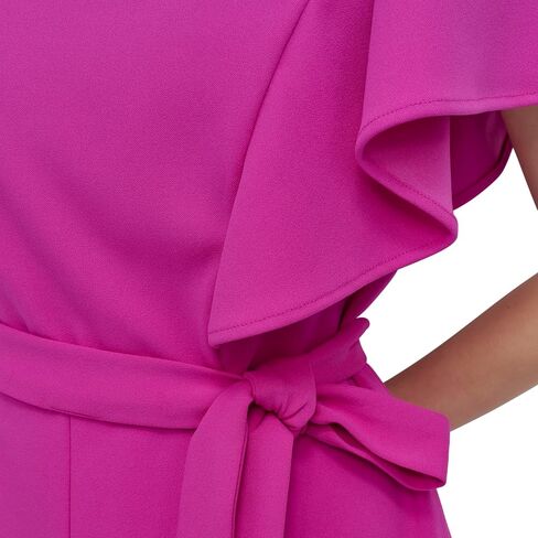 DKNY Womens Flutter Sleeve Scuba Crepe Tie Jumpsuit in Saudi Arabia