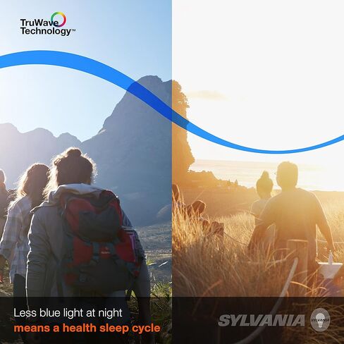 لمبة الإضاءة سيلفانيا LED TruWave Natural Series A21، ما يعادل 100 وات، كفاءة 15 وات، قابلة للتعتيم، 1600 لومن، لمسة نهائية بلوري، 5000 كلفن، ضوء النهار - 6 عبوات (40811) in Kuwait