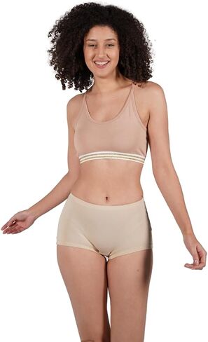 ORGANICKID Womens Organic Cotton Boxer Briefs Underwear Seamless Boyshort Soft GOTs Certified Panties pack of 2 in Saudi Arabia