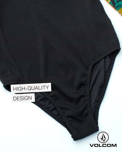 Volcom Girls' Swimsuit Set - UPF50+ Quick-Dry Girls One Piece Swimsuits with Matching Swim Shorts for Swimming (Sizes: 2T-16) in Kuwait