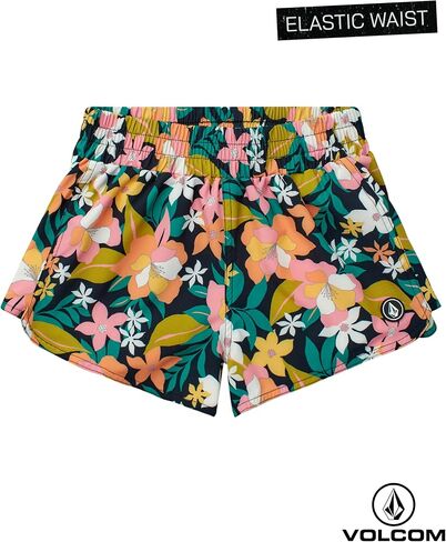 Volcom Girls' Swimsuit Set - UPF50+ Quick-Dry Girls One Piece Swimsuits with Matching Swim Shorts for Swimming (Sizes: 2T-16) in Kuwait