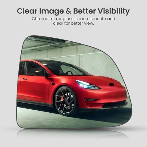 Passenger Side Mirror Glass Replacement For Tesla Model Y 2019-2024 - Right Side View Exterior Mirrors, Power Heated, with Backing Plate in Saudi Arabia