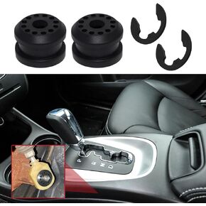 2PCS نطاقات الارتباط بحالة النقل مع 2pcs clips E-clips ، وحدة التحكم في رافعة الرافعة البطيبة بديل ل 68078974AA 68078975AA ، مجموعة رابط التحول من أجل دودج رام