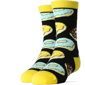 Kids Novelty Funny Food Crew Socks, Crazy Silly Cool Cotton Dress Socks for Boys and Girls