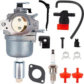 BlueStars 594593 Carburetor Kit - For John Deere LA105 D110 D105 LA115 D100 LA110 LA125 697203 JS40 L1742 1742HS S17 Lawn Tractor 17hp 19hp 21hp Nikki 697203 792036 792345 591731 796109 31H777 590400