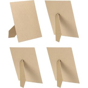 Patikil 4 Pack Easel مرة أخرى لإطار الصورة ، 8 × 10 بوصة إطار صورة إطار Easel Back DIY للبلاط إطارات الصور ، Poplar