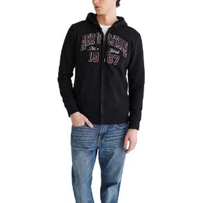 AEROPOSTALE Men's Aero Logo Full Zip Hoodie-Arch