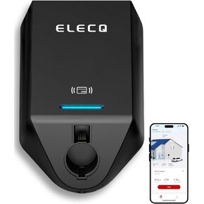 شاحن Smart Level 2 EV ، إدارة الحمل النشط ، وضع الشحن الشمسي ، Wi-Fi ممكّن للتحكم الكامل ، وتوافق OCPP ومستقبل EVSE ، 50A مع موصل J1772