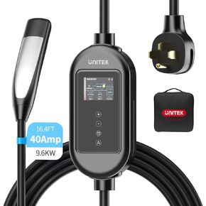 Unitek 40A 9.6KW Tesla Home Charger -Auto Sensing Level 2 Portable Tesla Wall Charger,240V Mobile Charger Connector for Tesla, EV Charging Station for Tesla, EV Mobile Charger for Tesla Model 3/Y/S/X
