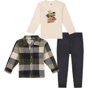 مقر Kids Boys 3pC Polar Fleece Shacket/Pant Set