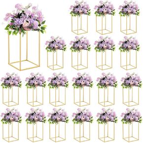 23.6inch Wedding Centerpieces for Tables,5pcs Gold Centerpieces,Tall Column Geometric Floral Vase for Birthday Party Event Table Decoration