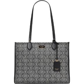 Kate Spade New York Spade Flower Canvas Carge Market Tote ، Black Multi