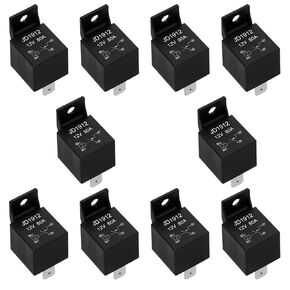 2 Pack JD1912 Relay Car Relay ، 12V 80a ، 4 pin spst ، مفاتيح السيارات والمبتدئين ، ترحيل ماء لدراجة نارية لجرار القوارب (2)