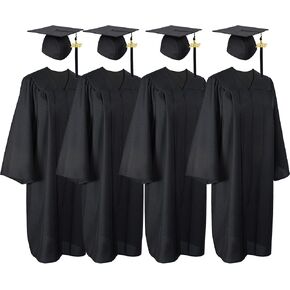 MyGradday Usisex Matte 4 PCS Cap و Gown 2025 Tassel Set