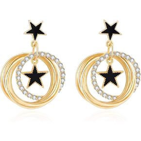 KRUCKEL Sparkling Moon and Star Earrings for Women | A reminder to embrace our dreams and the magic that can happen at any moment, these sterling silver stud earrings are elegant and full of meaning. | Made with Austrian crystals or cubic zirconia | Great