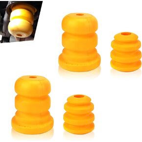 4 PCS Car Bumper Pads, Control Arm + Rear Axle Bumper Suspension Shock Absorber Protectors, Replace OEM Part Number 15153958 15039397, Compatible with Chevrolet Savana 1500 Truck (Yellow)