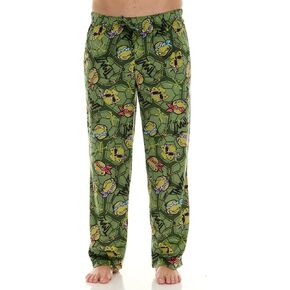 Teenage Mutant Ninja Turtles Men's All Over Print Pajama Pant, Adjustable/Elastic Waistband, Soft Silky Sleepwear