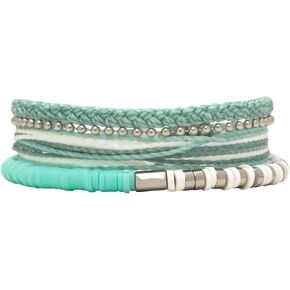 Pura Vida Bracelets Pack Seafoam Dreams Style Pack - مكدس سوار Boho المكون من 3 قطع