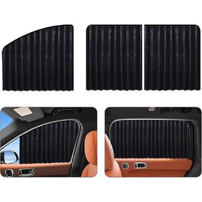 ستارة مسار مغناطيسي قابلة للسحب من Sunshade لسيارات CRV - نافذة جانبية قابلة للتعديل مع Sunshade مع تصميم تخزين مجمعة