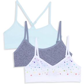 Maidenform Girls' Seamless Racerback V-Neck Crop Bra 3-Pack
