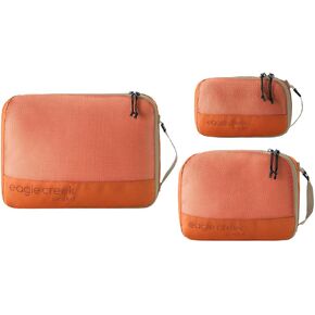 Eagle Creek Pack-It Reveal Packing Cubes Set XS/S/M - Durable, Ultra-Lightweight, Water-Resistant Ripstop Fabric Suitcase Organizers with Mesh Windows, Mandarin