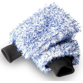 Premium Microfiber Car Wash Mitts – Ultra-Soft, Lint-Free & Scratch-Free Chenille Gloves for Maximum Suds, Streak-Free Shine & Effective Hand Washing (2 Pack)
