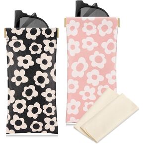 Sightor Sunglass Case ، 2 PCS نظارات ناعمة حقيبة لطيفة نظارة شمسية منظمة