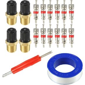 1 مجموعة Universal 1/8 NPT ضاغط الهواء محول أدوات محول - سيارات RV الدراجات النارية مقطورات صمام الإطارات بلا أناب