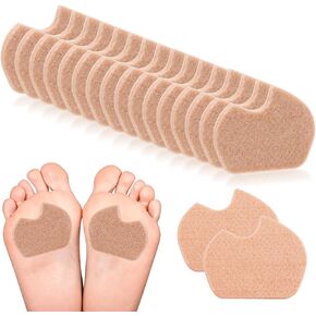 30 Pieces Felt Pads for Dancer Sesamoiditis Ball of feet Pads Pain Relief Forefoot Cushion Self Adhesive Foot Cushion Reduce Foot and Heel Pain for Dancing