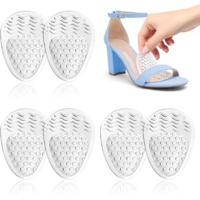 3 Pairs Ball of Foot Cushions for Women, gliship Metatarsal Pads Women High Heel Comfort Pads, Foot Pads for Balls of Feet Shoe Gummies for Heels Gel Insoles Ball of Foot Cushions Fits Any Shoes Clear