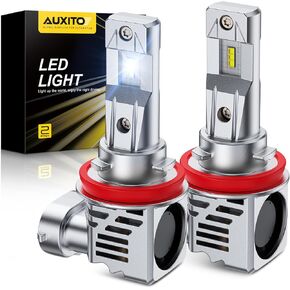 AUXITO 2025 Upgraded H11/H9/H8 Bulbs, 32000LM 900% Brightness, 6500K Cool White Super Bright, Real 1:1 Design, Canbus Ready, Plug and Play, Pack of 2