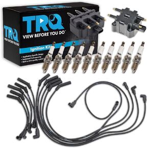 TRQ Ignition Kit Ignition Coil Sparks Slips Set Wire Accable مع 1997-2003 Dodge RAM 2500 RAM 3500
