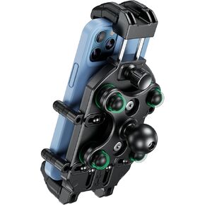 BRCOVAN 1'' Ball Phone Mount Holder with Vibration Dampener & Secure Lock, Fit for RAM Mounts B Size Double Socket Arm, for Motorcycle ATV UTV Car Bike Boat Truck Scooter, Fit 5.4-7.2'' Cellphones