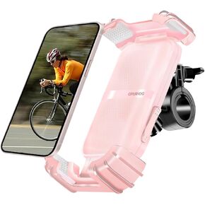 Bicycle Phone Holder,Motorcycle Handlebar Phone Mount,1S Quick Lock Release,360°Rotation Silicone Wrapped Phone Clamp Stand for E-bike,Scooter ATV Strollers Bike Phone Clip,for 4.7- 6.8"Phones