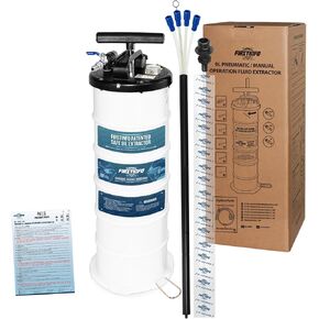 FIRSTINFO A1108USY3 Patented 9L / 2.3 Gallon Pneumatic/Manual Oil Vacuum Extractor | Oil Change Pump | 47 Inch Tube | Taiwan