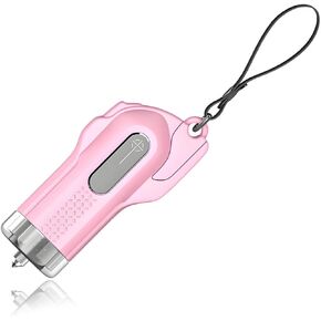Car Window Breaker, Portable Car Safety Hammer & Seatbelt Cutter with a Stainless Steel Blade for Car Escape, Car Keychain and Breaking Glass Survival Tool for Land/Underwater (White)